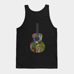 Guitar inception - Minimalist Abstract Art Patchwork Collage Tank Top